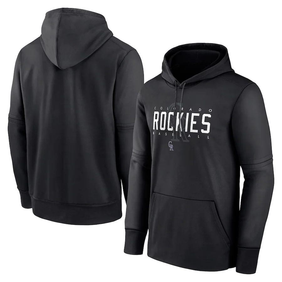 Men 2023 MLB Colorado Rockies black Sweatshirt style 1->cleveland indians->MLB Jersey